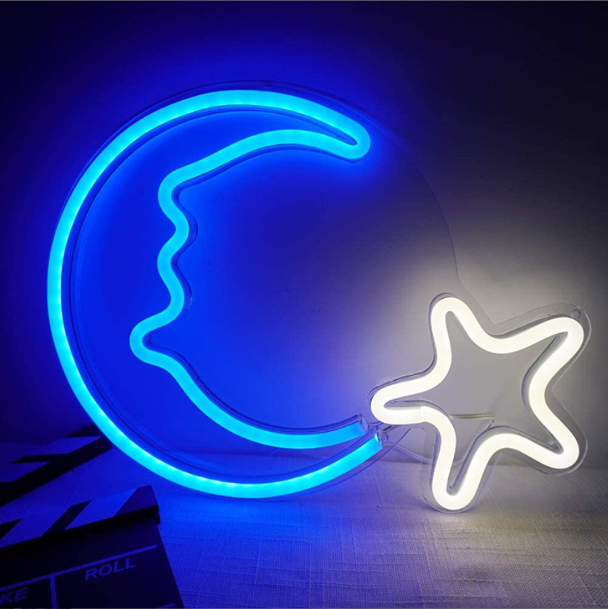 Spaceship Astronaut Alien Acrylic Moon Star Neon Light Usb Powered Led Rocket Neon Sign For Wall Game Room Party Bar Decoration