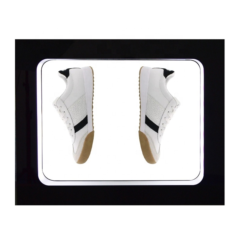 Double Floating Shoes Display Rack Sever Levitating Shoes Display Stand With Led Lighting