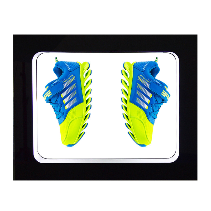 Double Floating Shoes Display Rack Sever Levitating Shoes Display Stand With Led Lighting