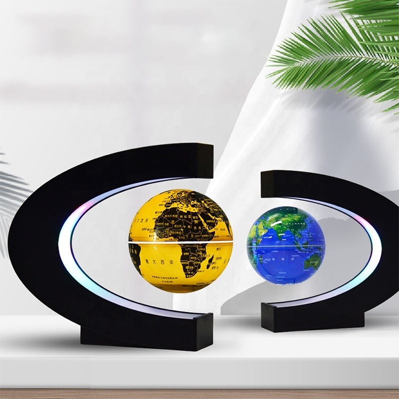 3 Inch Magnetic Rotating Globe Novelty C Shape Mova Moon Magnetic Floating Levitation Spinning Revolving Perpetual Motion Globe