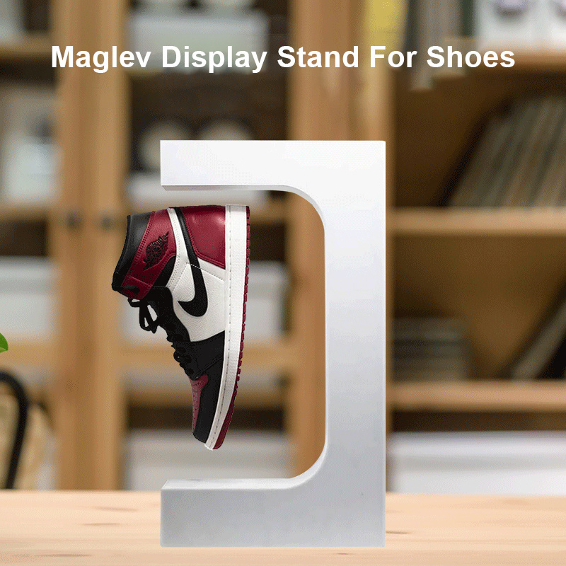 Magnetic Levitating Floating Shoes Sneakers Display Rack Shelf Electric Acrylic Display Case