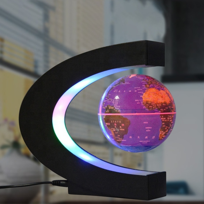 3 Inch Magnetic Rotating Globe Novelty C Shape Mova Moon Magnetic Floating Levitation Spinning Revolving Perpetual Motion Globe