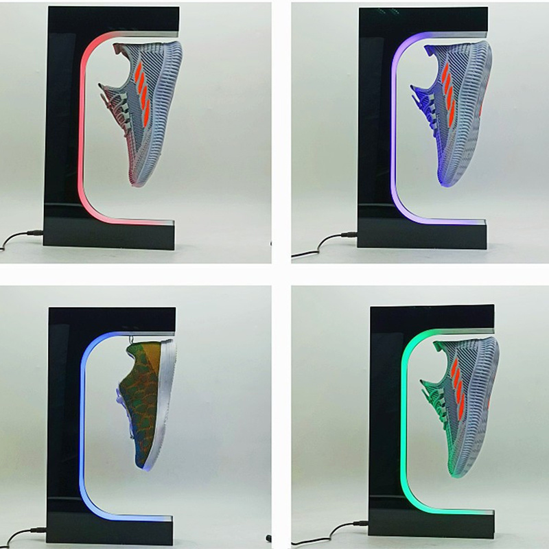 Magnetic Levitating Floating Shoes Sneakers Display Rack Shelf Electric Acrylic Display Case