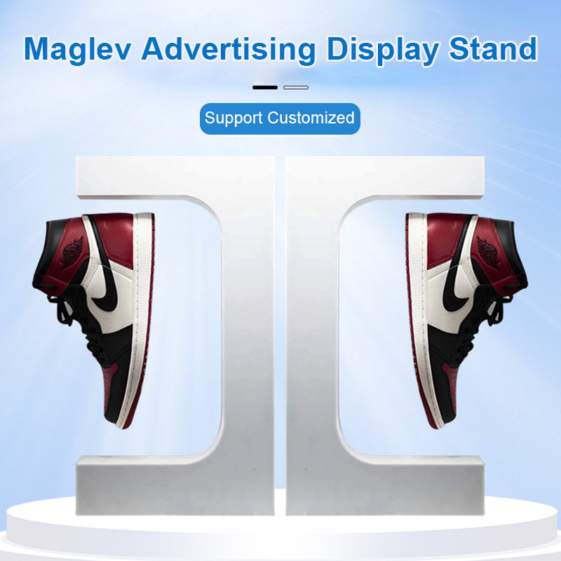 Magnetic Levitating Floating Shoes Sneakers Display Rack Shelf Electric Acrylic Display Case