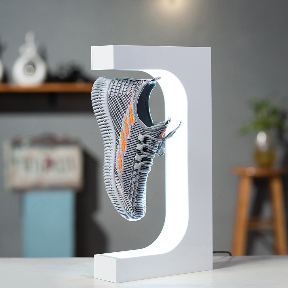 Magnetic Levitating Floating Shoes Sneakers Display Rack Shelf Electric Acrylic Display Case