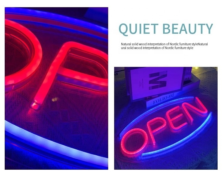 Waterproof Outdoor And Indoor Decoration Neon Led Store Open Sign Acrylic Neon Led Open Sign