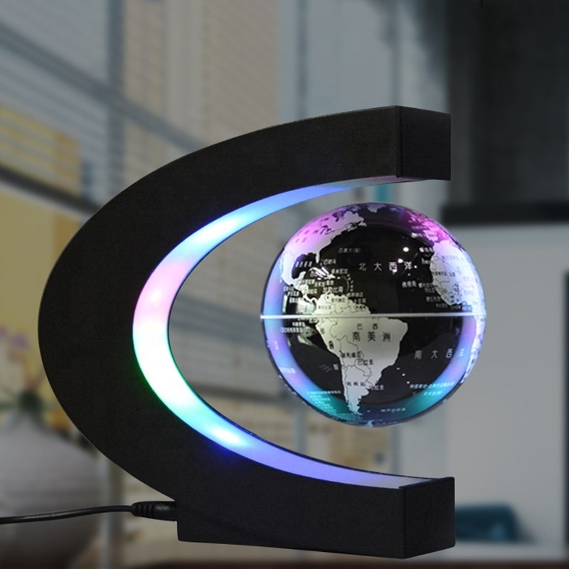 3 Inch Magnetic Rotating Globe Novelty C Shape Mova Moon Magnetic Floating Levitation Spinning Revolving Perpetual Motion Globe