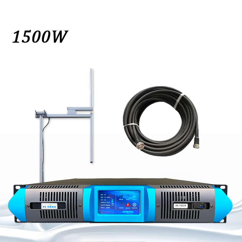 Long range 1500W 1.5KW fm transmitter for radio station touch screen