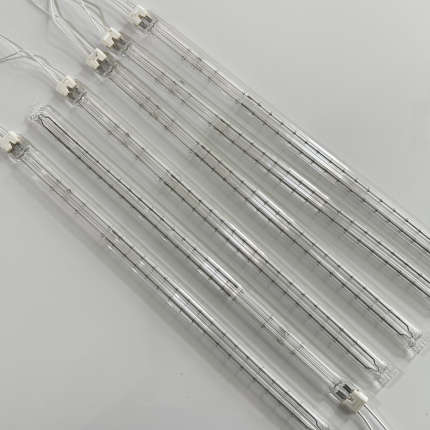 Twin Tube Clear Halogen Infrared Heating Lamps Short Wave Bulbs for Efficient Heating