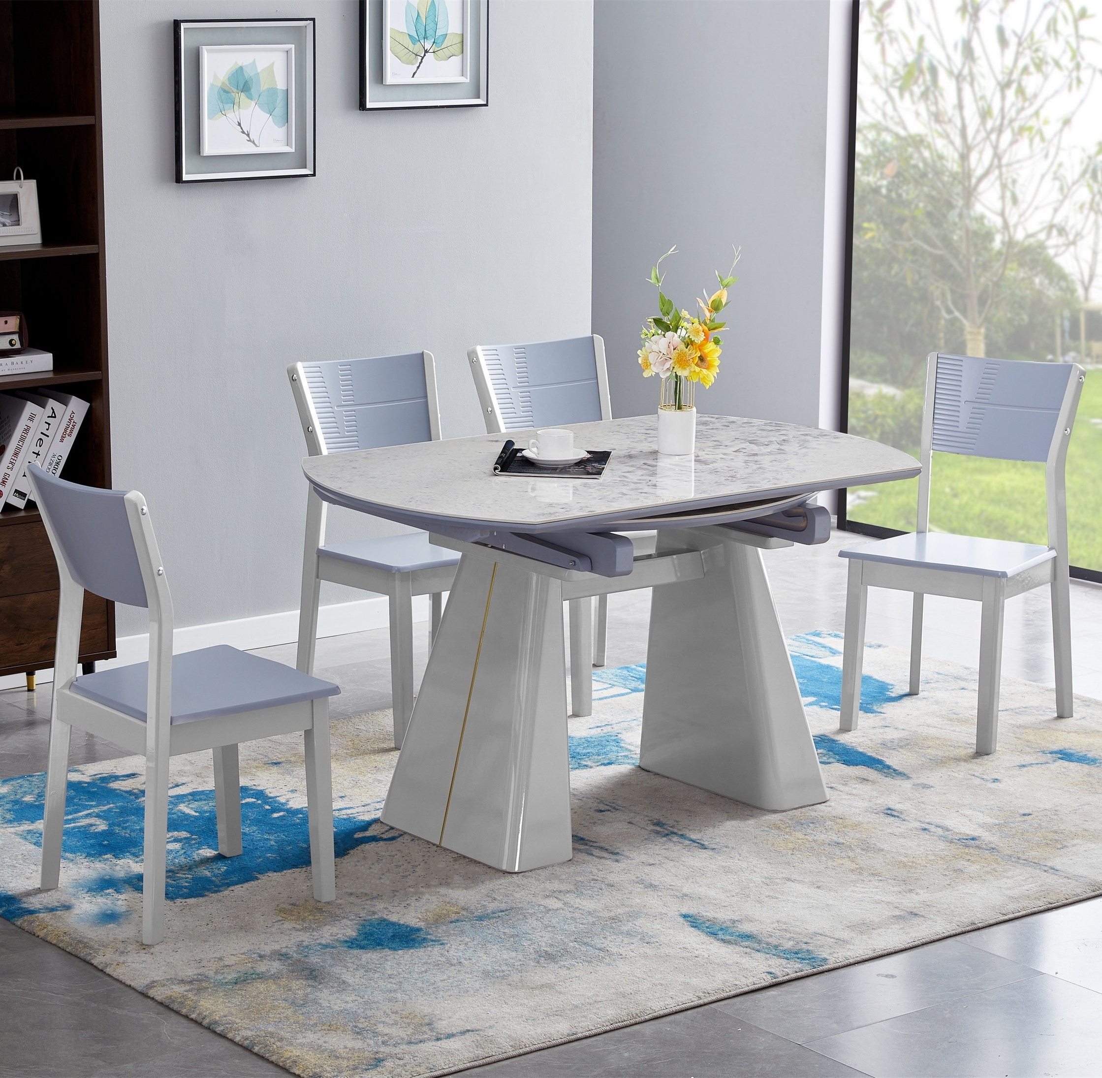 Round dining table set 6 chairs, dinning table and chair set modern, modern folding dining table and chairs