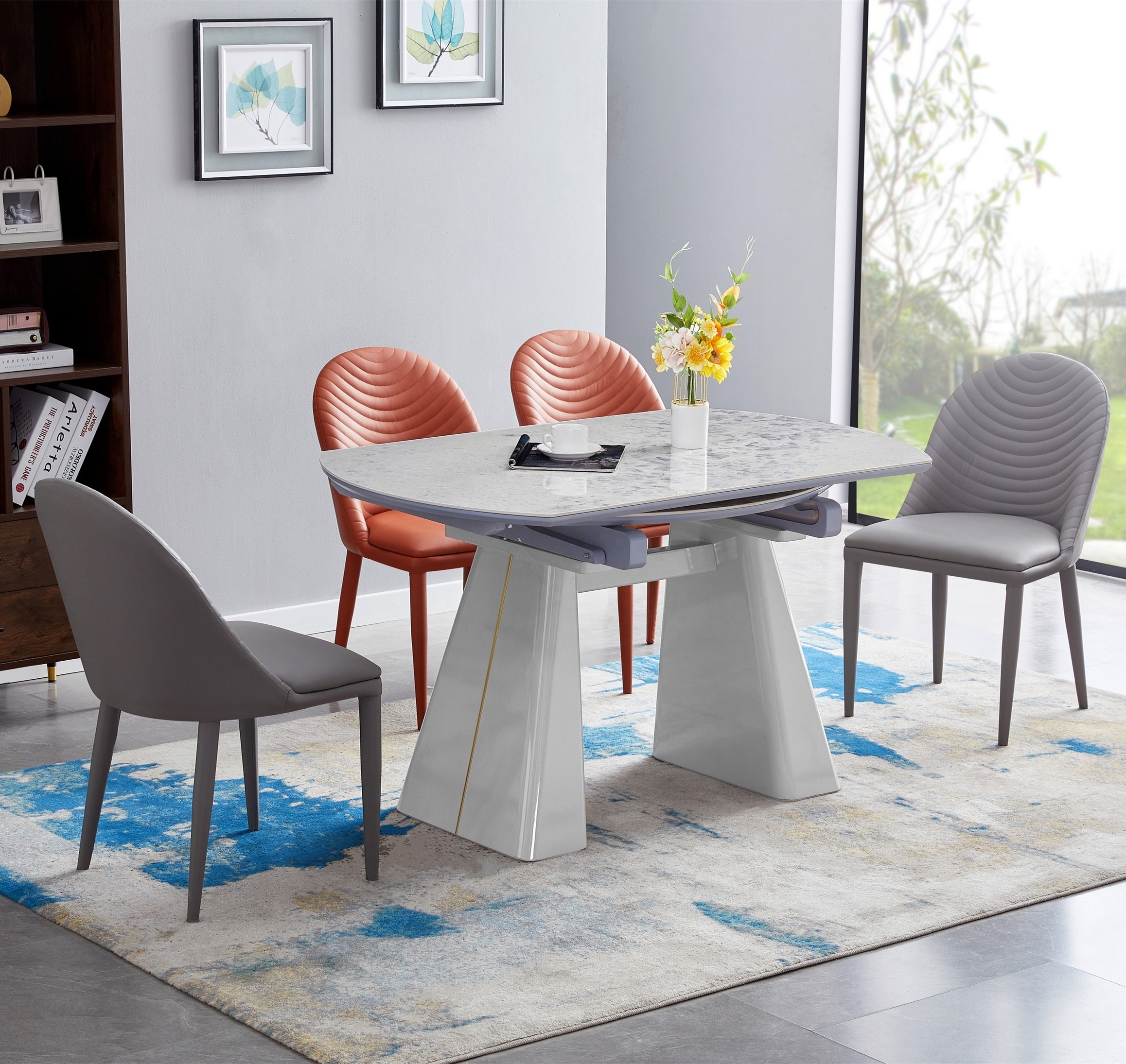 Round dining table set 6 chairs, dinning table and chair set modern, modern folding dining table and chairs