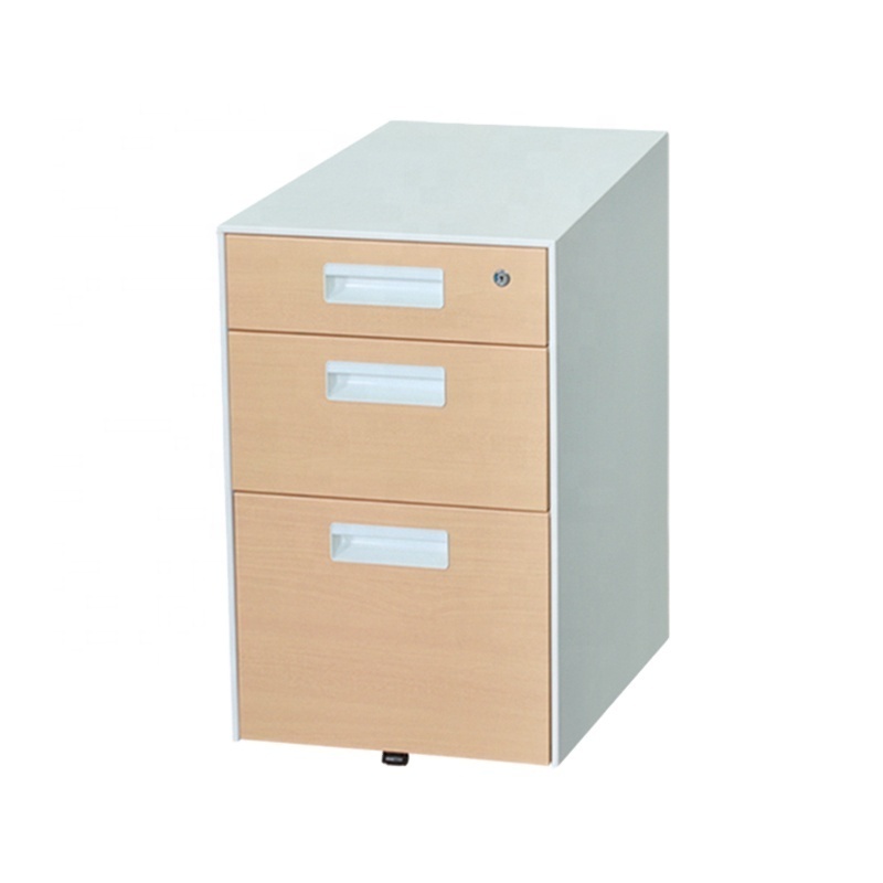 stainless steel small metal 3 drawer file cabinet