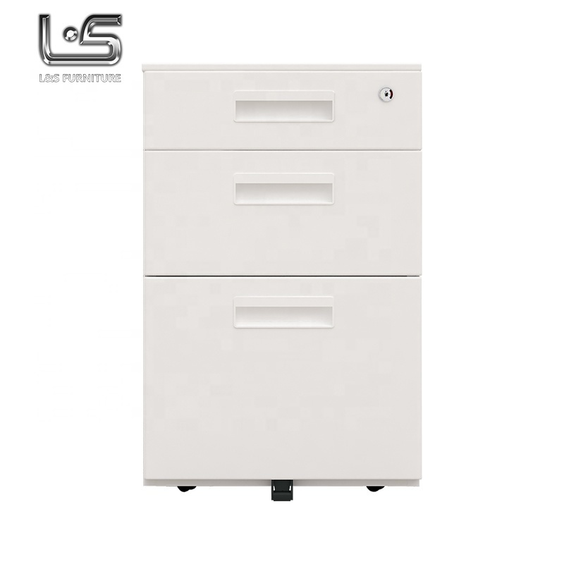 stainless steel small metal 3 drawer file cabinet