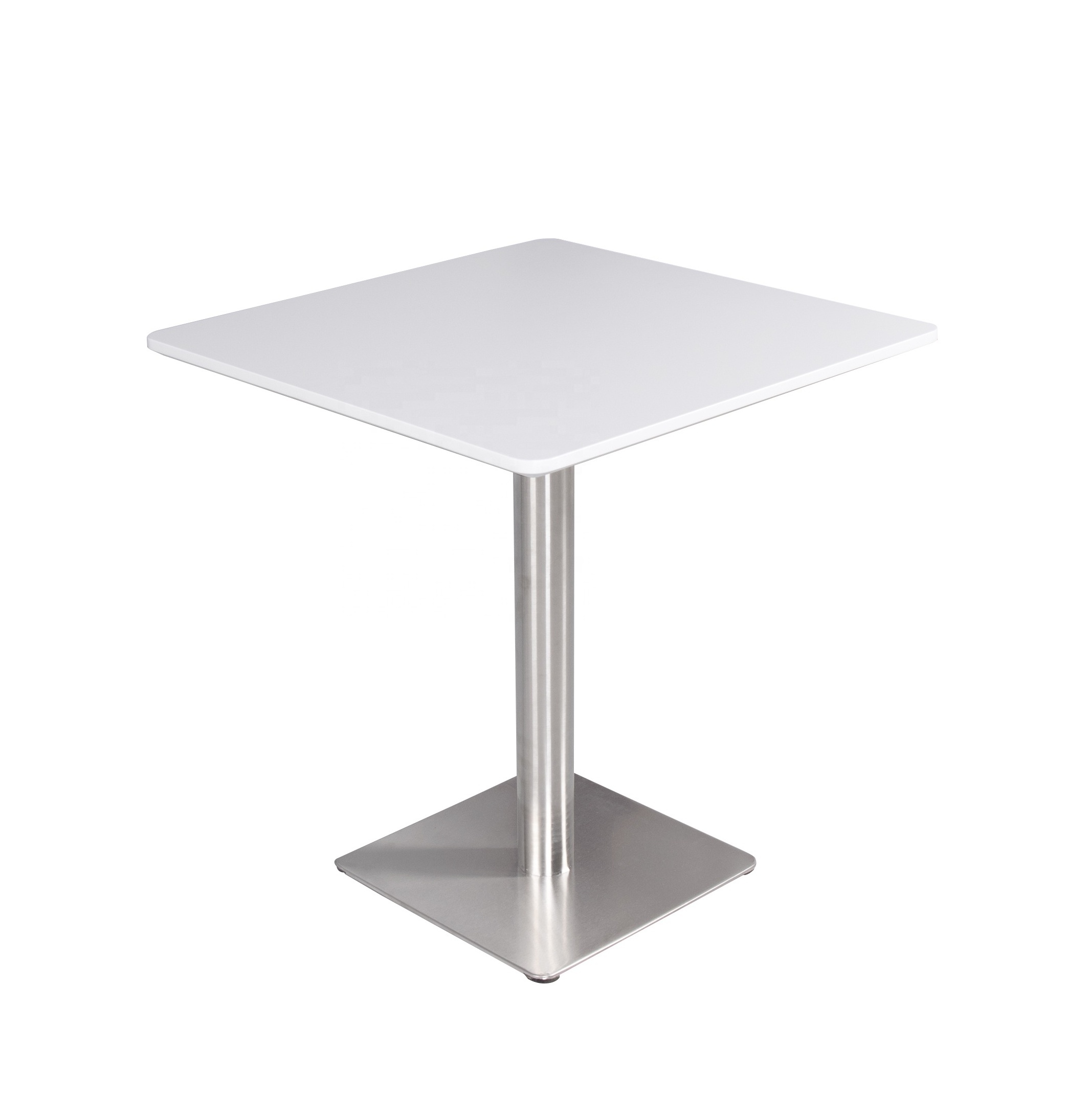 Cheap price square Black and White stainless steel coffee table