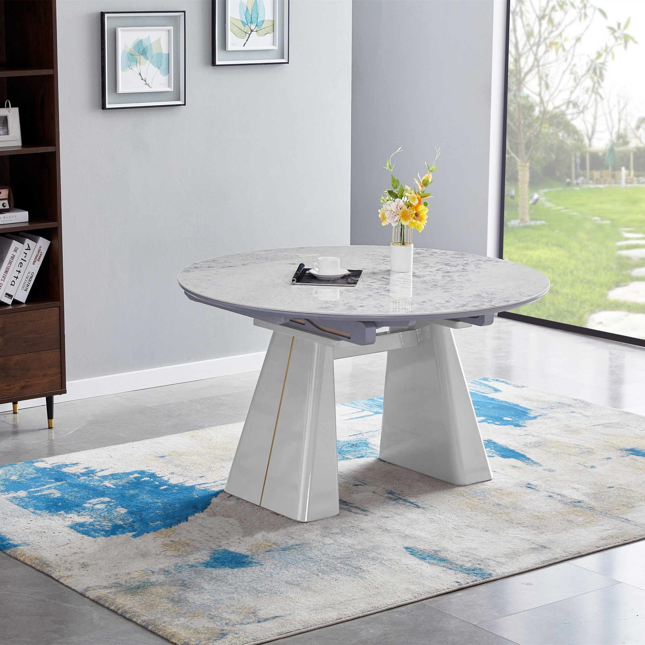 Round dining table set 6 chairs, dinning table and chair set modern, modern folding dining table and chairs