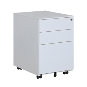 High quality 3 drawer steel office use white metal file storage mobile pedestal cabinet