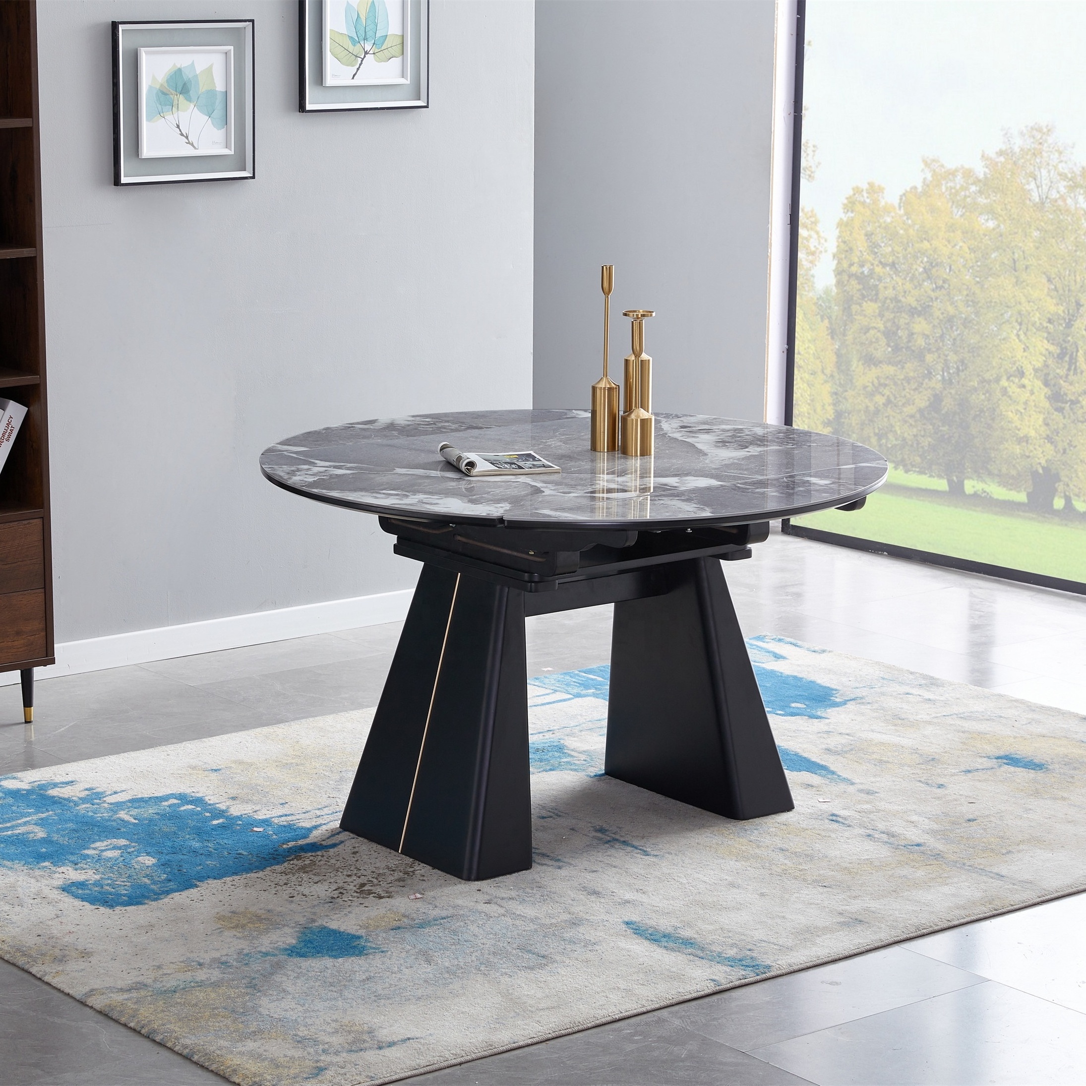 Round dining table set 6 chairs, dinning table and chair set modern, modern folding dining table and chairs