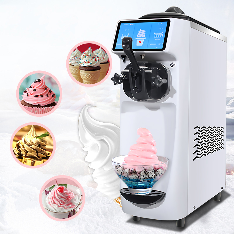 2024 new ice cream machine product  compressor pre cooling system commercial mini ice cream maker