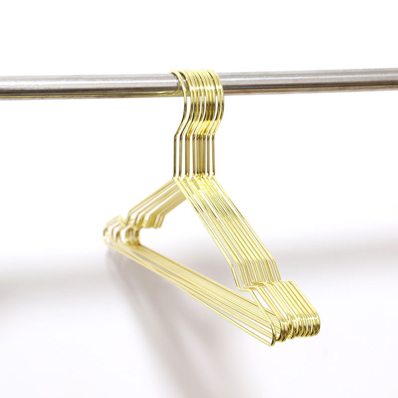 Inspring stainless steel wire clothes hangers metal rose gold and gold metal wire hanger