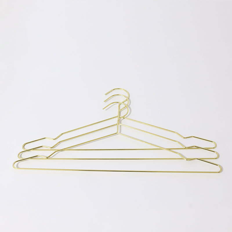 Inspring stainless steel wire clothes hangers metal rose gold and gold metal wire hanger