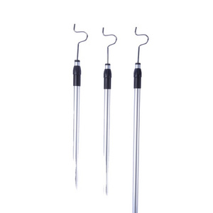 Retractable clothes hanging poles clothes hanger fork