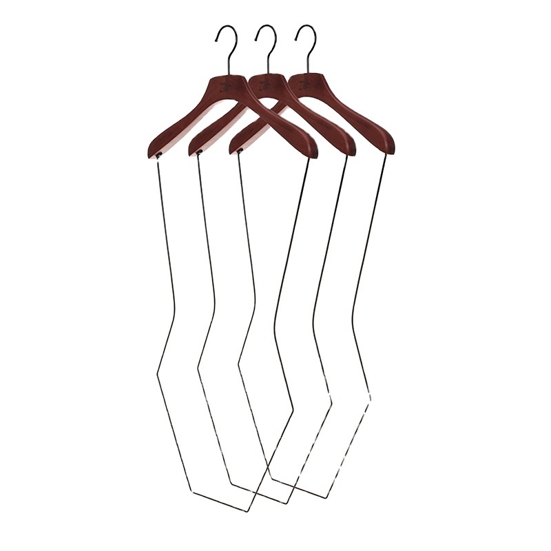 Inspring customized logo body hanger bikini clothes hanger wooden swimwear hanger