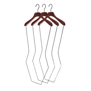 Inspring customized logo body hanger bikini clothes hanger wooden swimwear hanger