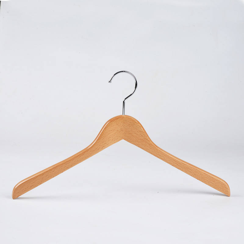 Professional Custom Men Suit Coat Jacket Hook Luxury Non Slip Anti-Skid wood clothes hangers for garment display