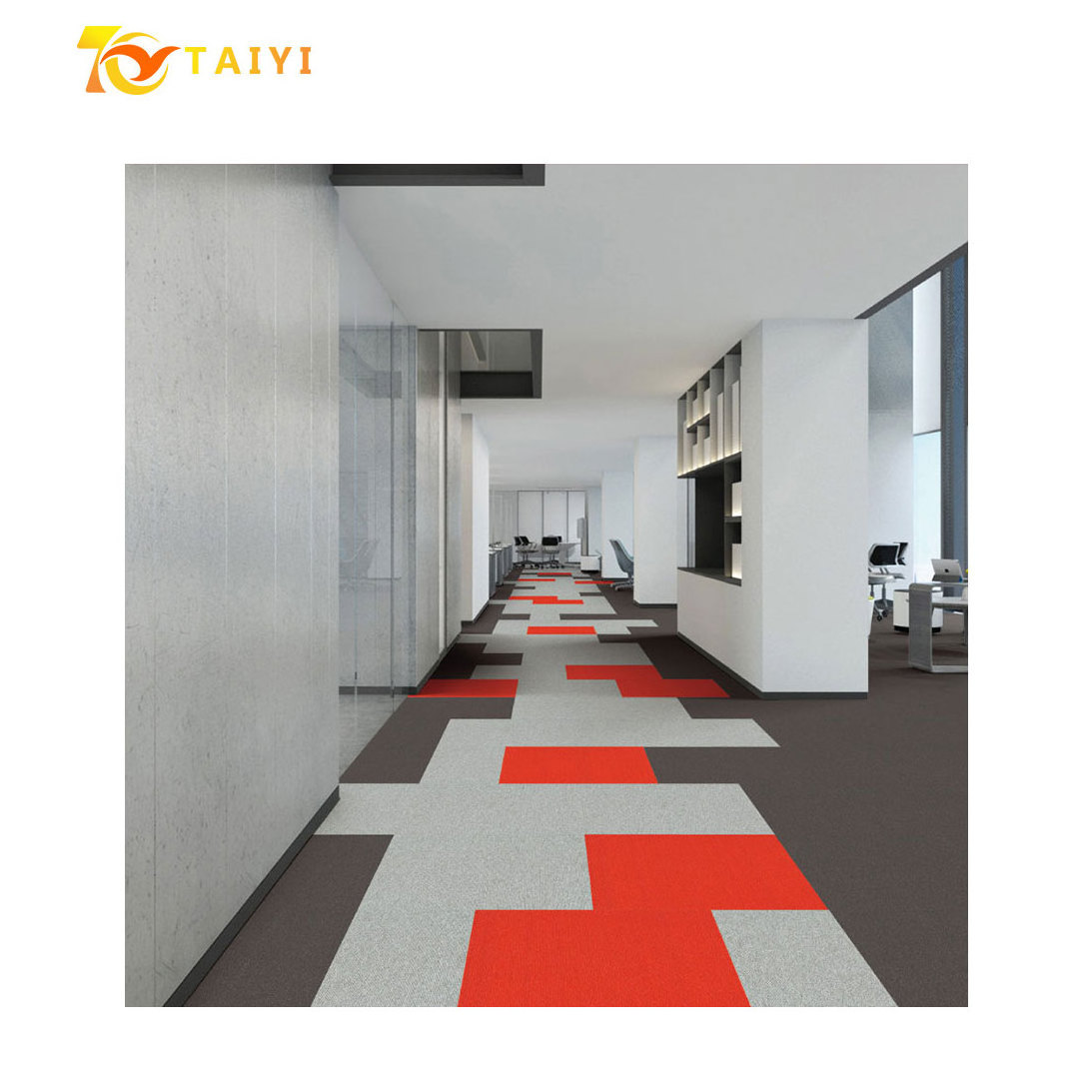 Polypropylene Carpet Office Commercial Carpet Tiles Corridor Exhibition carpet polyester squares