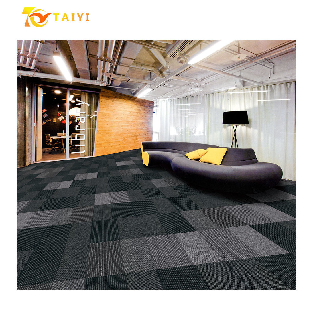 Polypropylene Carpet Office Commercial Carpet Tiles Corridor Exhibition carpet polyester squares