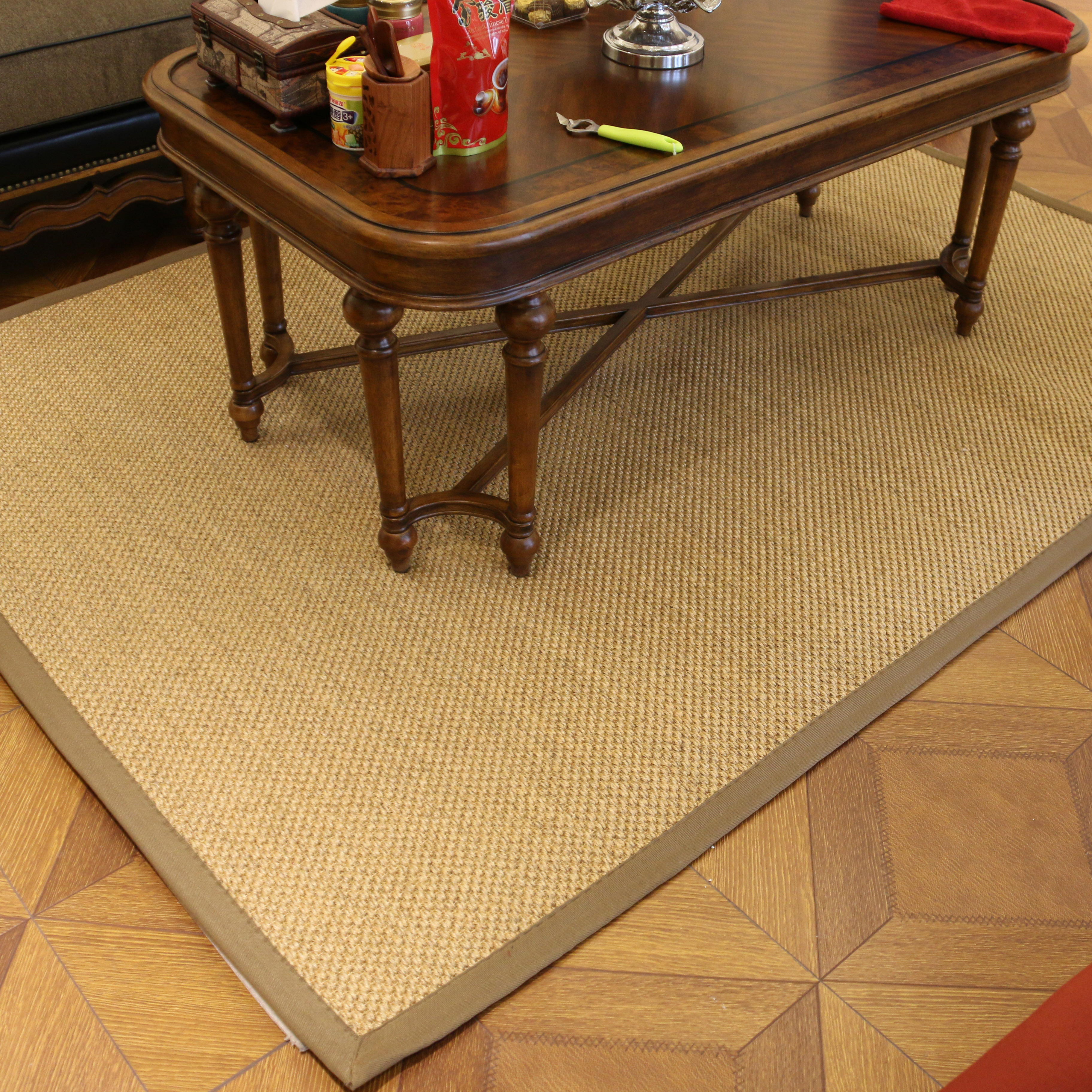 Sisal carpet machine made tea table waterproof indoor for tatami sisal carpet roll