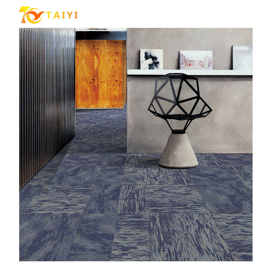 Rubber Backed Carpet Tiles Luxury Polypropylene Removable Carpet Tiles 50x50 Office Modular Intensive Use Carpet Tiles