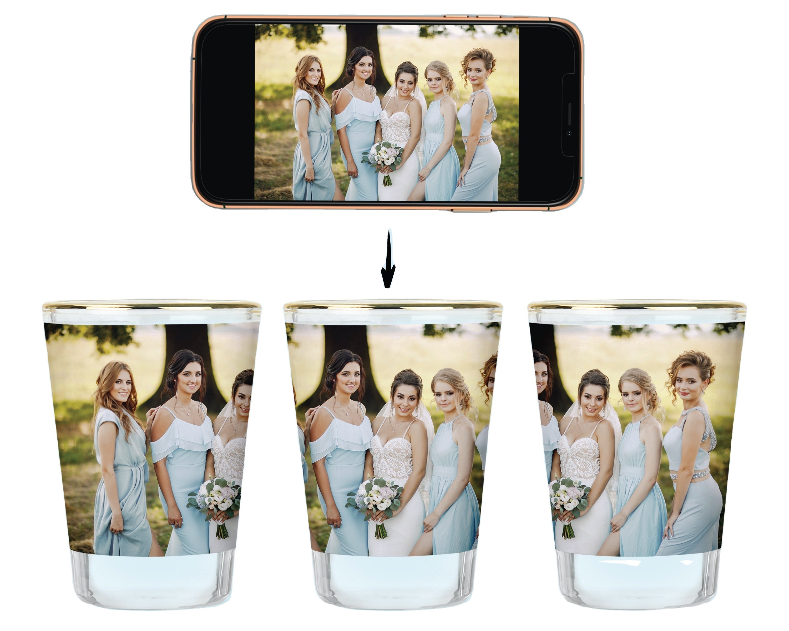 Wholesale 50ml small bullet wine whiskey blank cup sublimation personalized picture custom Shot Glasses for wedding birthday