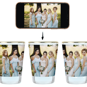 Wholesale 50ml small bullet wine whiskey blank cup sublimation personalized picture custom Shot Glasses for wedding birthday