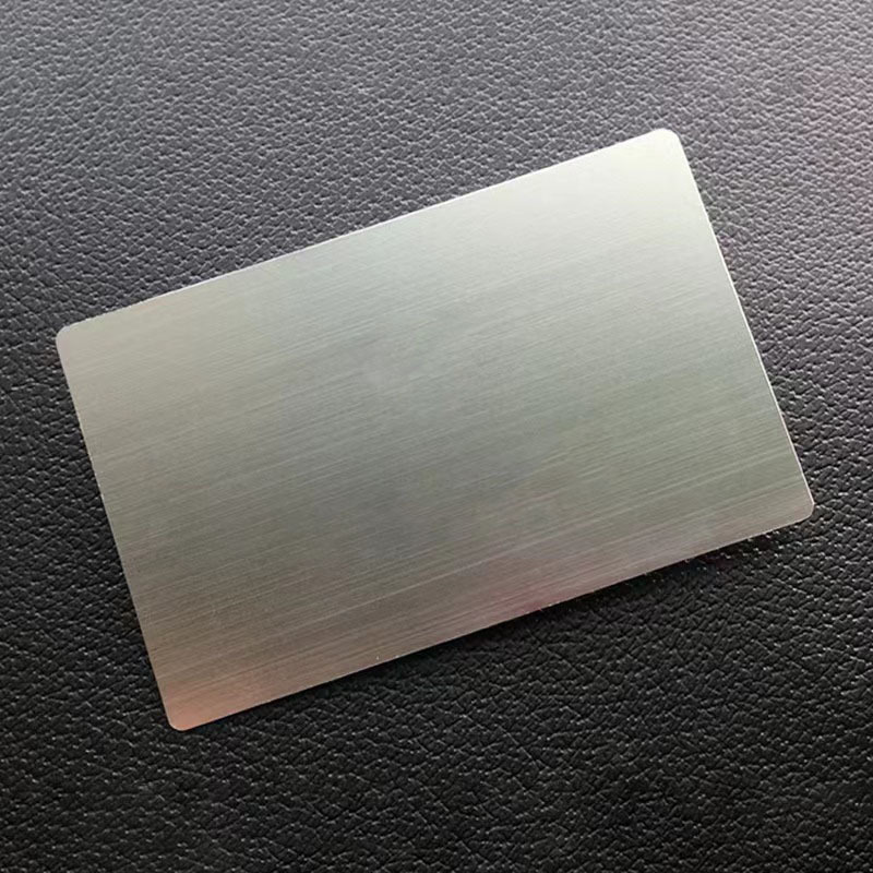 Custom Laser Engraving Metal Credit Cards Blank Standard Size 0.2mm Aluminum Business Card