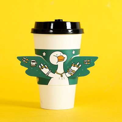 Custom hot paper kpop cupsleeve custom paper coffee cup sleeve kpop print coffee paper cups with logo