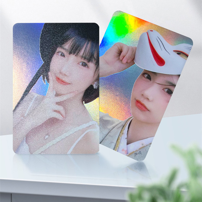 Custom Made Customized Personalized Holo Laser Photo Card | Kpop Holographic PC Gift