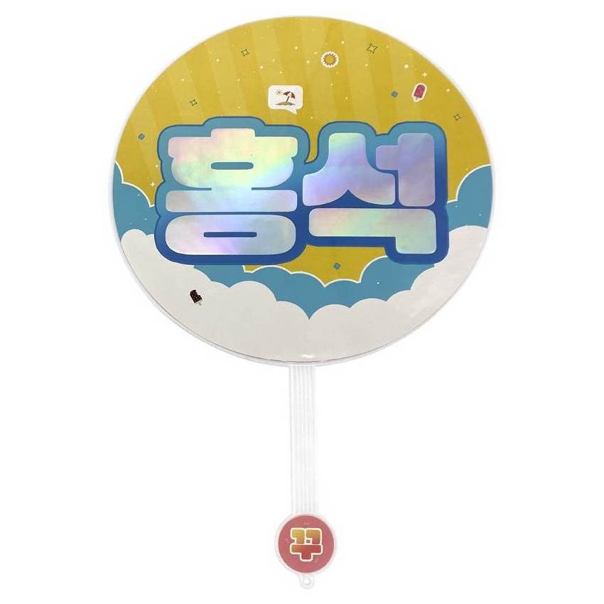 Custom  kPOP Clear Picket Hand Fans K-pop Yourself Custom Photo Printed Hand Fans Round  Plastic Fan Picket