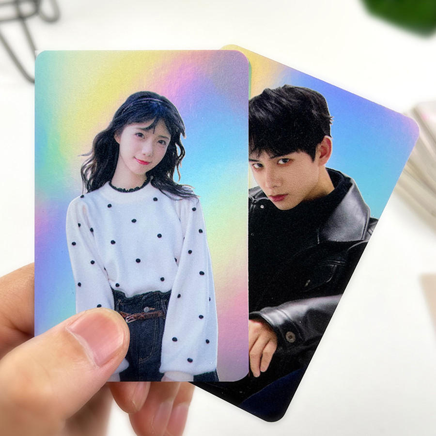 Custom Made Customized Personalized Holo Laser Photo Card | Kpop Holographic PC Gift