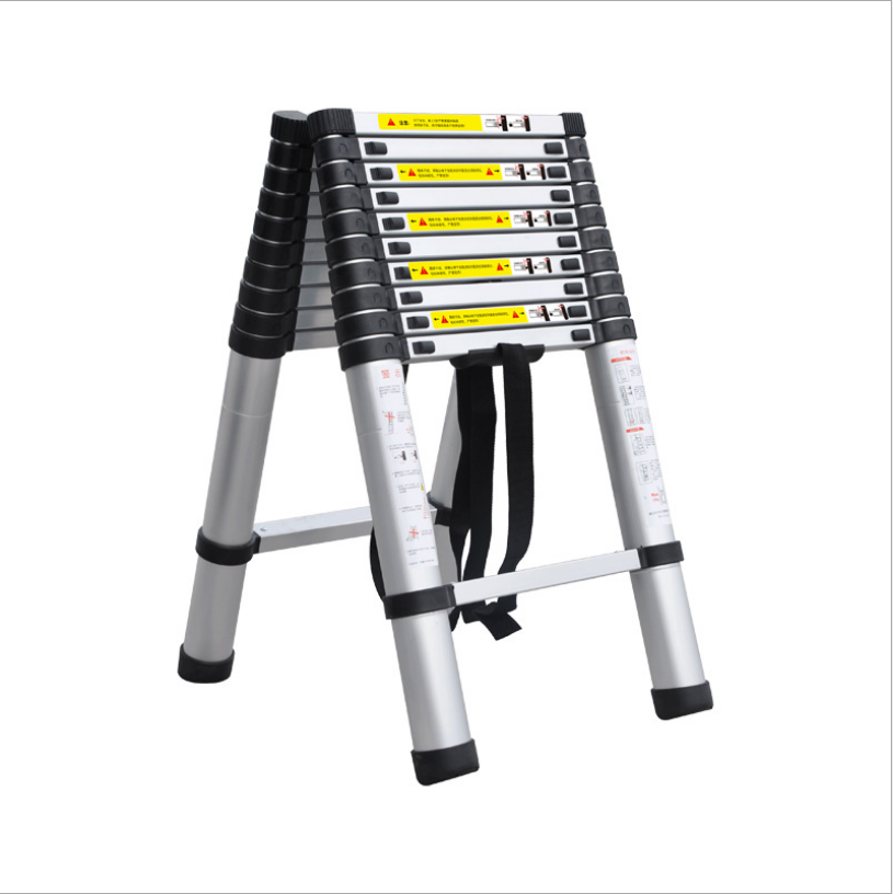 aluminum ladder with platform and workshelf