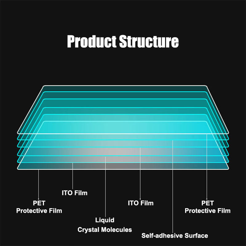 Pdlc Smart Film Switchable Intelligent Electrochromic Electric Privacy Frosting Tempered Laminated Glass With Controller Price