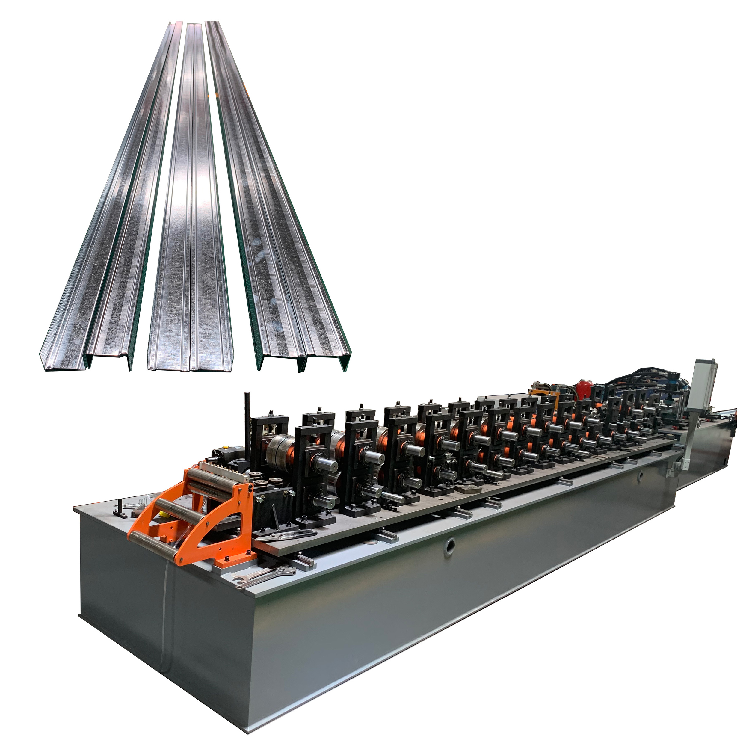 Z Purline Purlin C Shape Steel Channel Production Line Warehouse Shelves Roll Forming Machine