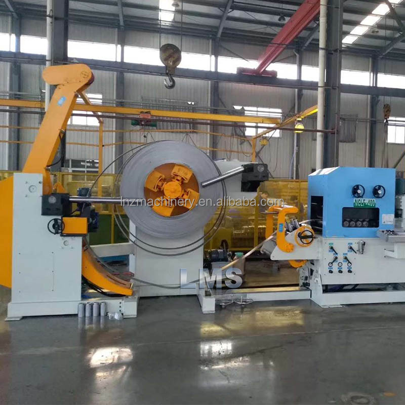 new 3 in 1 steel coil hydraulic uncoiler straightening feeder decoiling machine for blanking line, punching machine