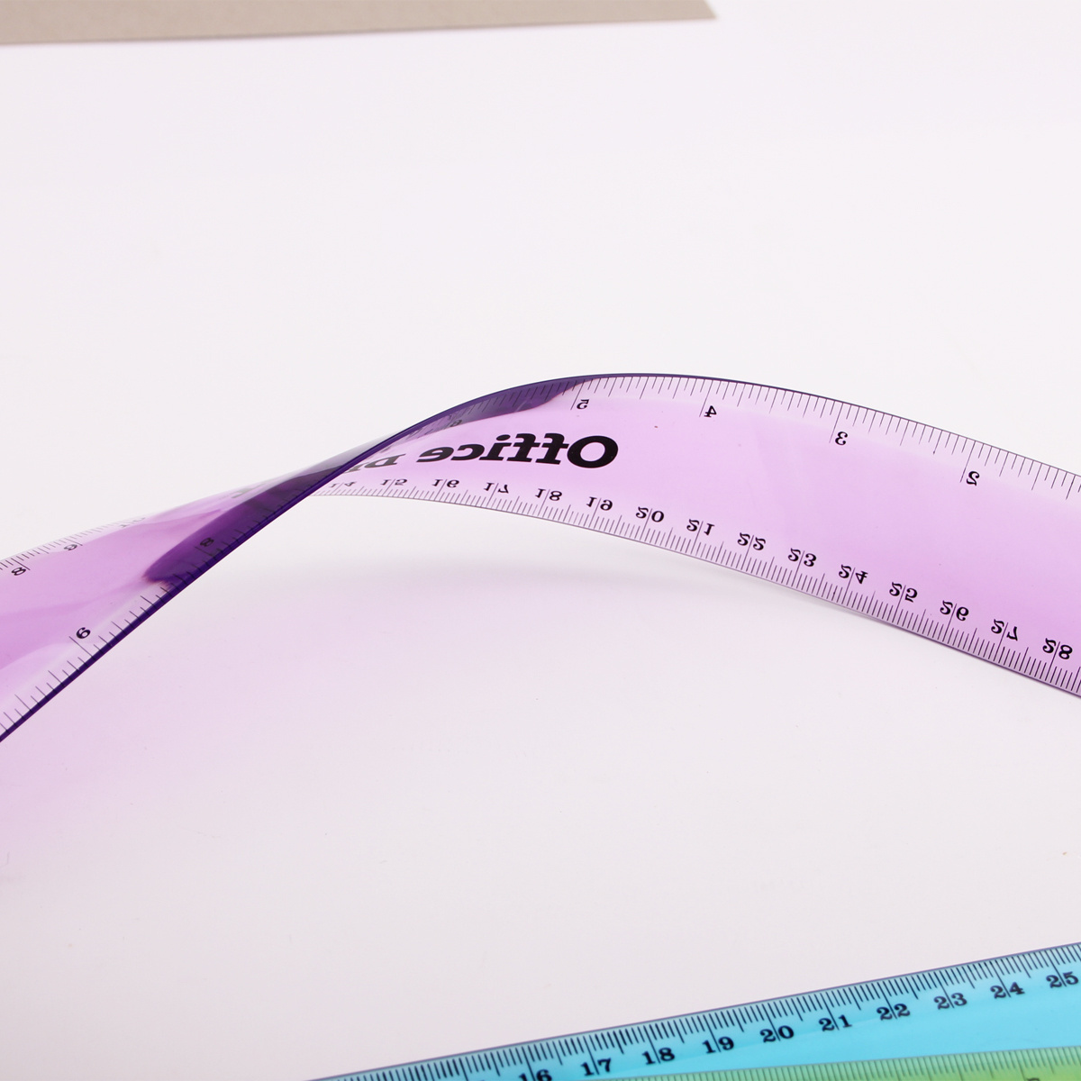 Soft customized logo plastic 30cm PVC transparent flexible ruler