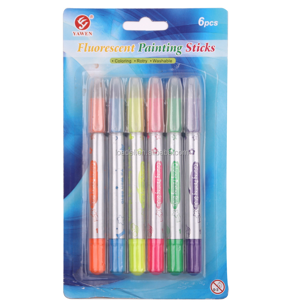 High quality 6pcs custom  twist highlighter crayon