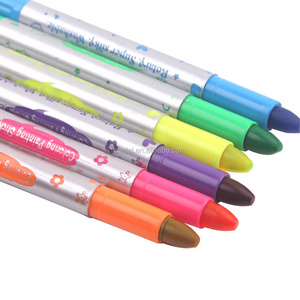 High quality 6pcs custom  twist highlighter crayon