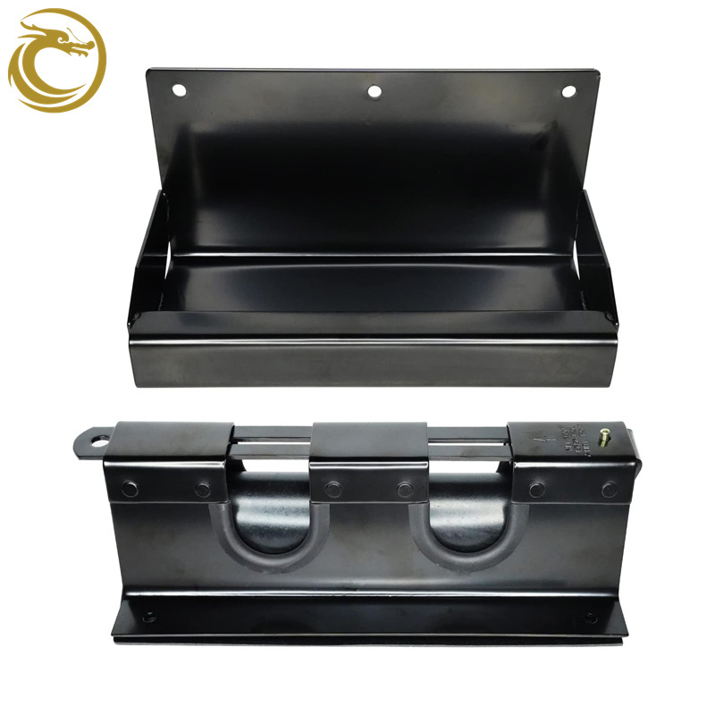 Black Powder Coating Double Holder for Cargo Bar Load Locks for Enclosed Trailer