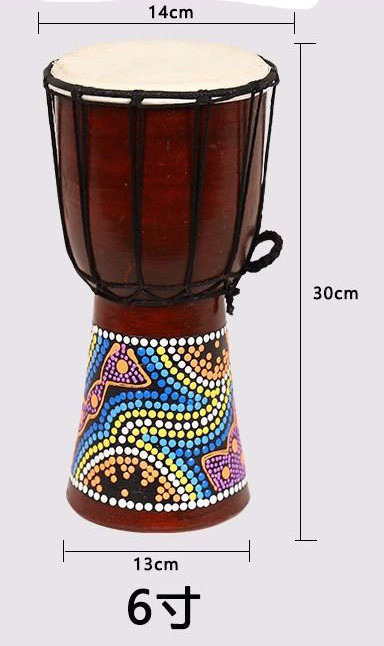 China Wholesale Traditional Handicraft Hand Percussion 6inch African Wooden Drum Djembe