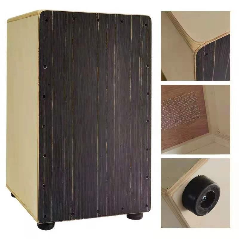 China Fiberboard Wood  Box Drum Nature Color Musical Instrument Cajon Drum Set