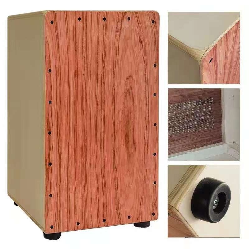 China Fiberboard Wood  Box Drum Nature Color Musical Instrument Cajon Drum Set